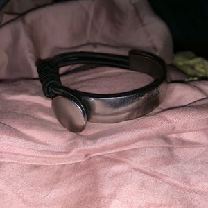 UniSex Metal and rope bracelet